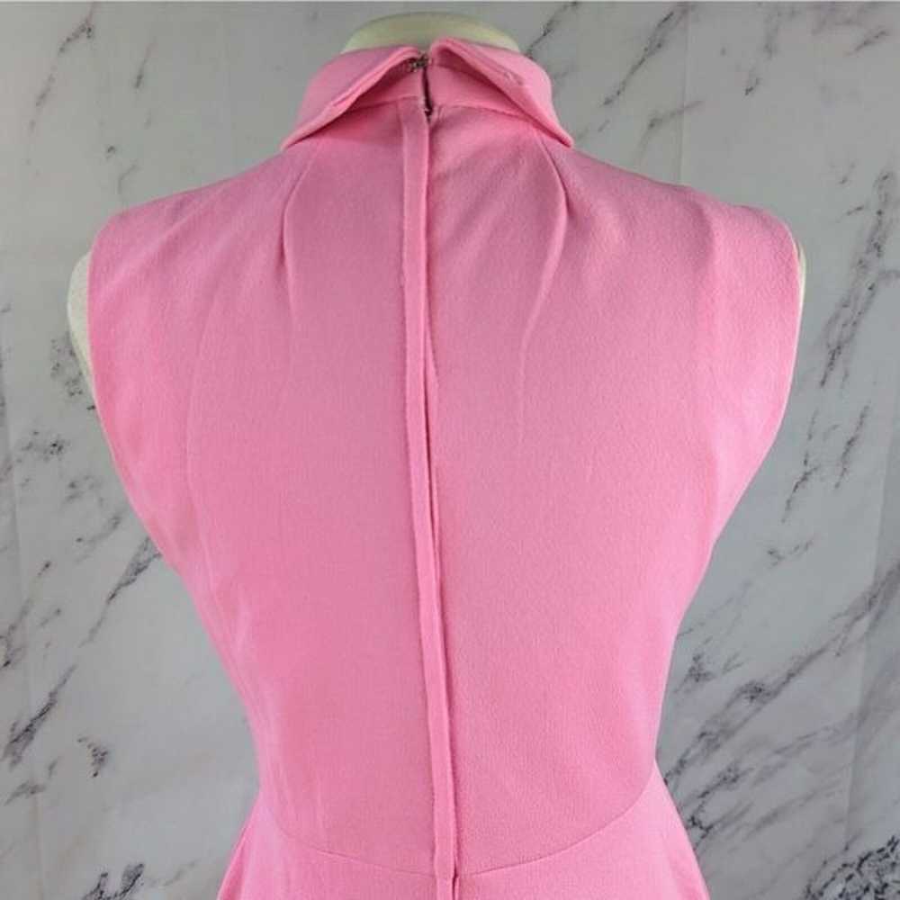 Pink A-Line High Neck Princess Dress 1960s Sleeve… - image 5