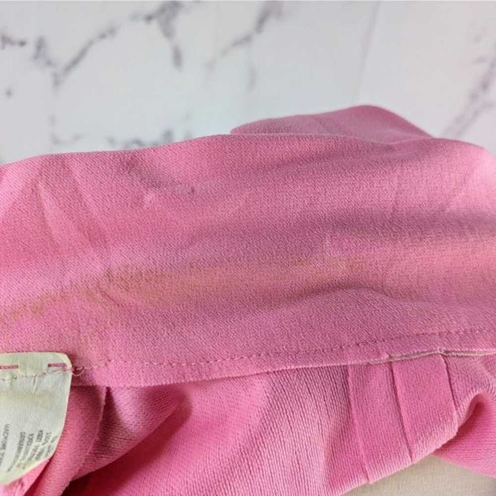 Pink A-Line High Neck Princess Dress 1960s Sleeve… - image 7