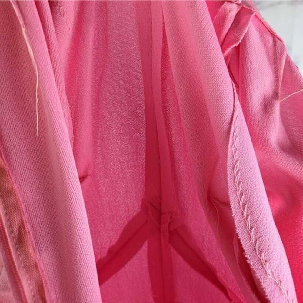 Pink A-Line High Neck Princess Dress 1960s Sleeve… - image 8