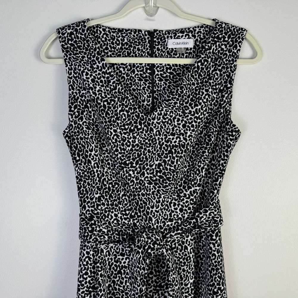 Calvin Klein Wide Leg Cropped Jumpsuit Animal Sno… - image 2