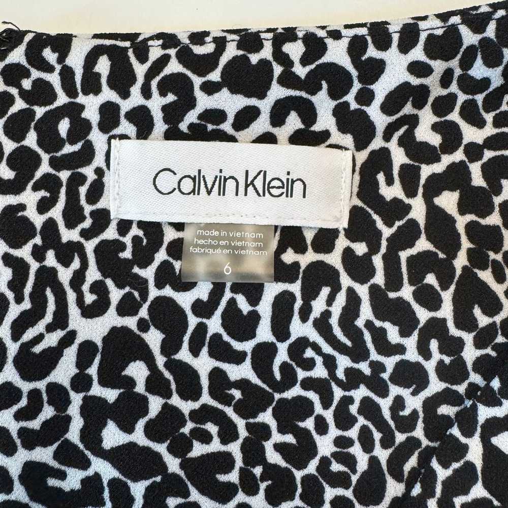 Calvin Klein Wide Leg Cropped Jumpsuit Animal Sno… - image 7