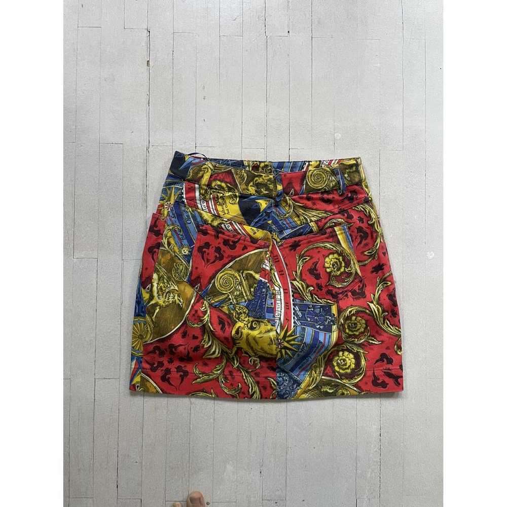 【関税＆送料込み】Moschino 'Texture' Print Mini Skirt Moschino Cheap and Chic Pasta Print Mini - Black Skirts