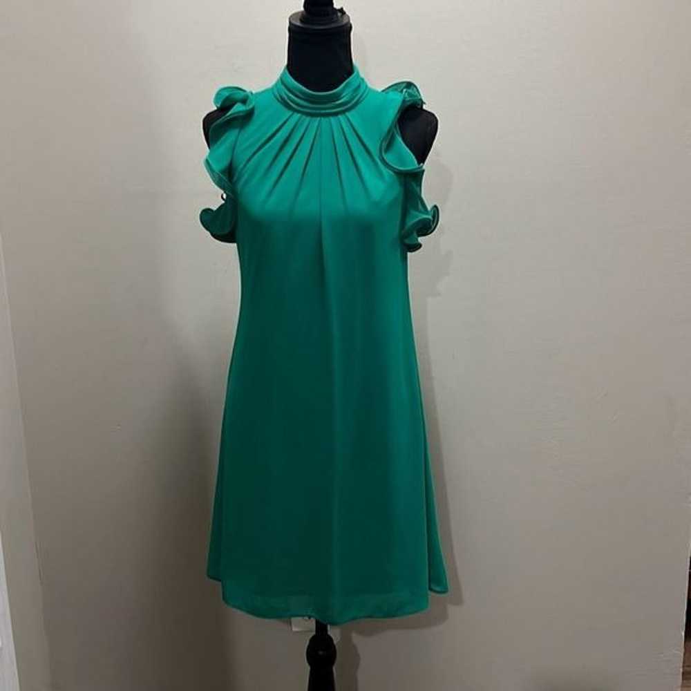 Vince Camuto green shift cocktail dress size 2 - image 1