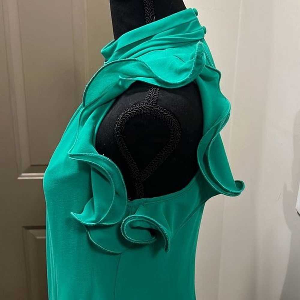 Vince Camuto green shift cocktail dress size 2 - image 3
