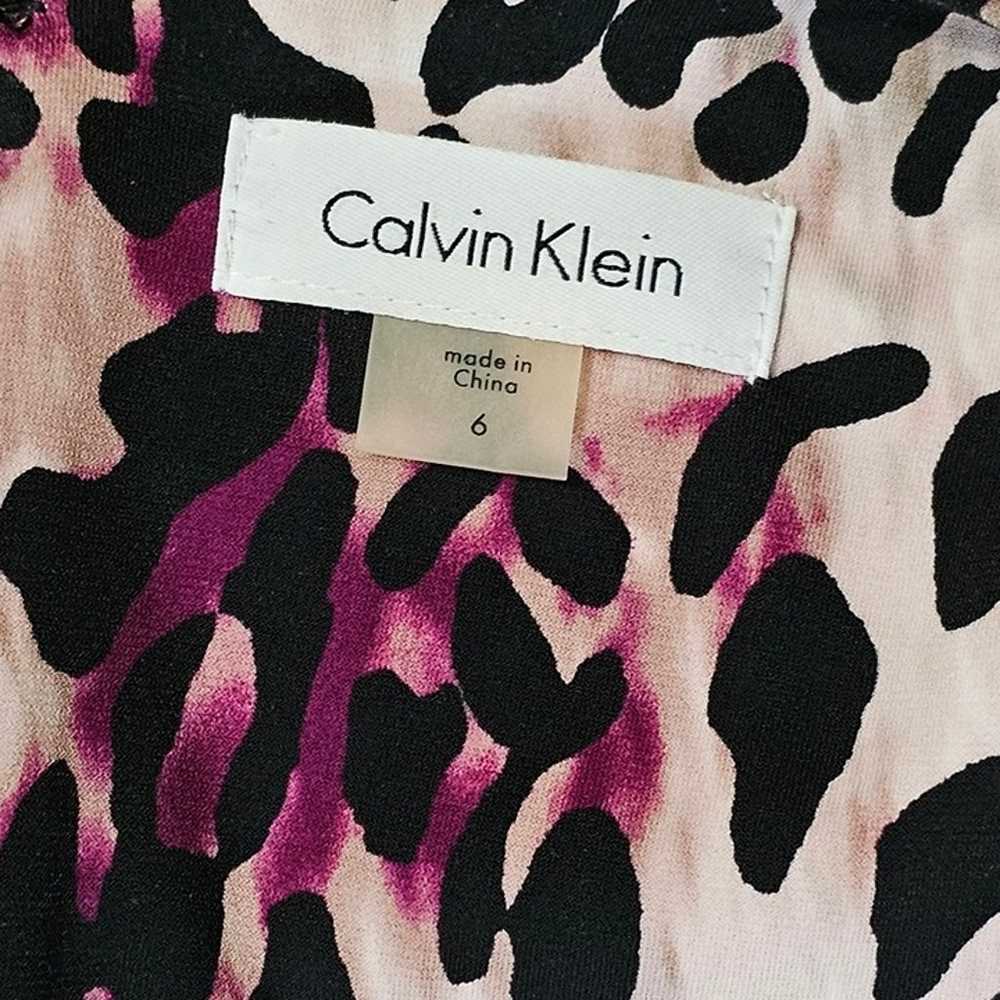 Calvin Klein Size 6 Purple Leopard Animal Print W… - image 4