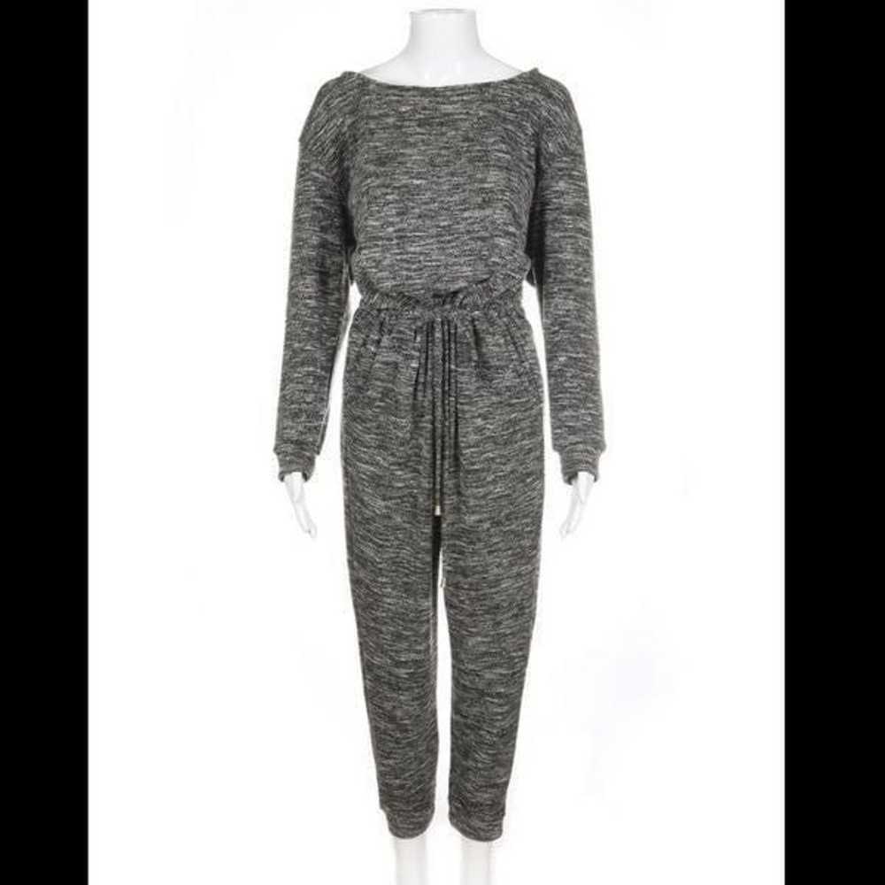 Heather grey off the shoulder jumpsuit - image 1