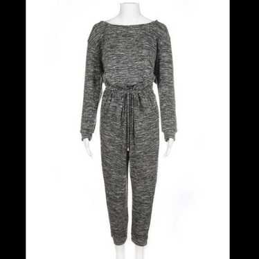 Heather grey off the shoulder jumpsuit - image 1