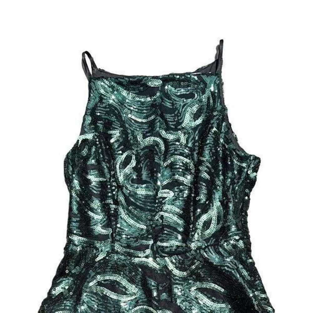 EMERALD SUNDAE Emerald Green Sequenced Dress Size… - image 3