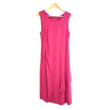 Soft Surroundings Bijou Dress Pink Ruffle Ruched … - image 1