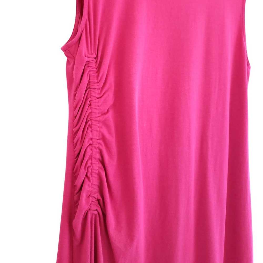 Soft Surroundings Bijou Dress Pink Ruffle Ruched … - image 3