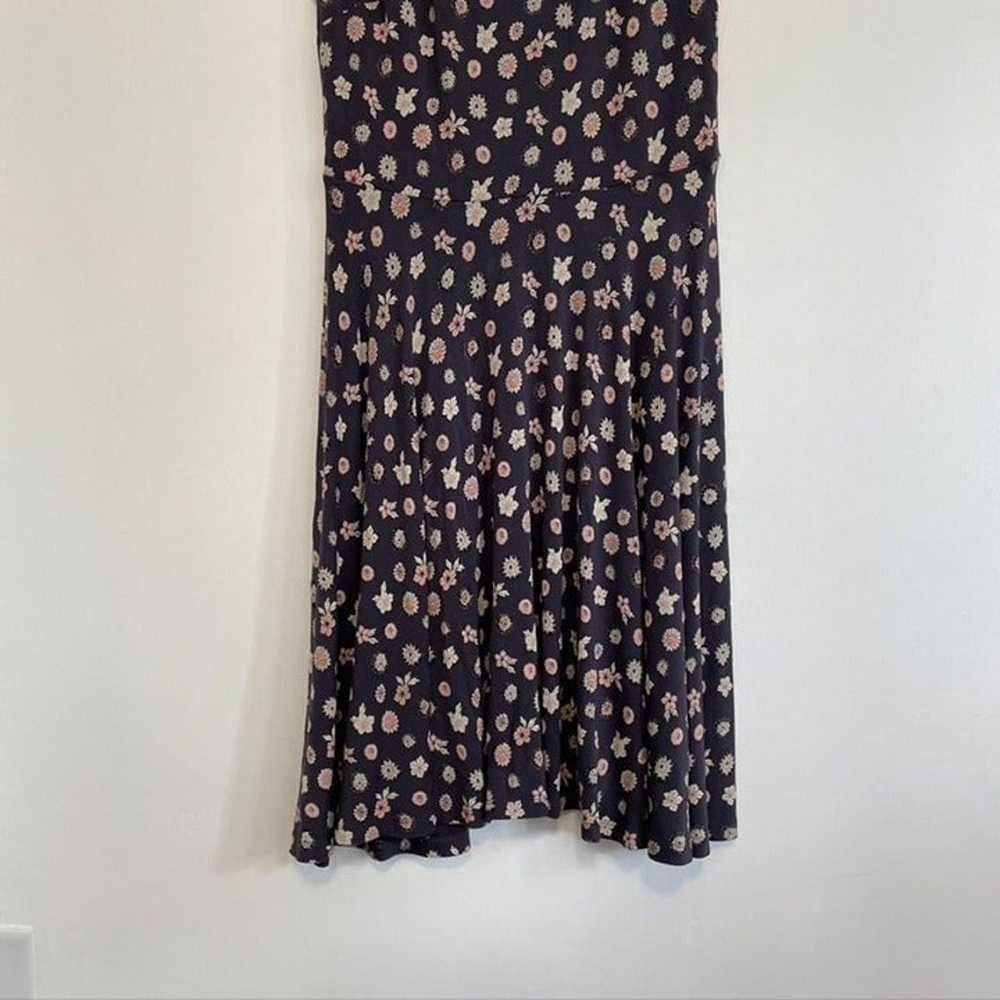 ANN TAYLOR LOFT Gray Purple ish Cream Floral Slee… - image 3