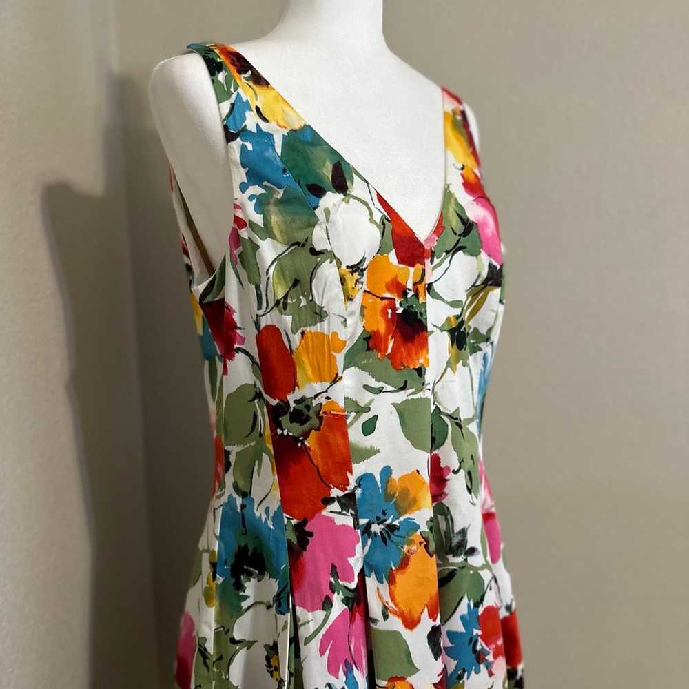 Lauren Ralph Lauren Floral V-Neck Sleeveless Dres… - image 2