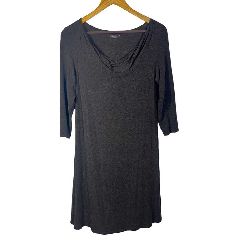 Eileen Fisher Cowl Neck Half Sleeve Dress Size XS - image 1