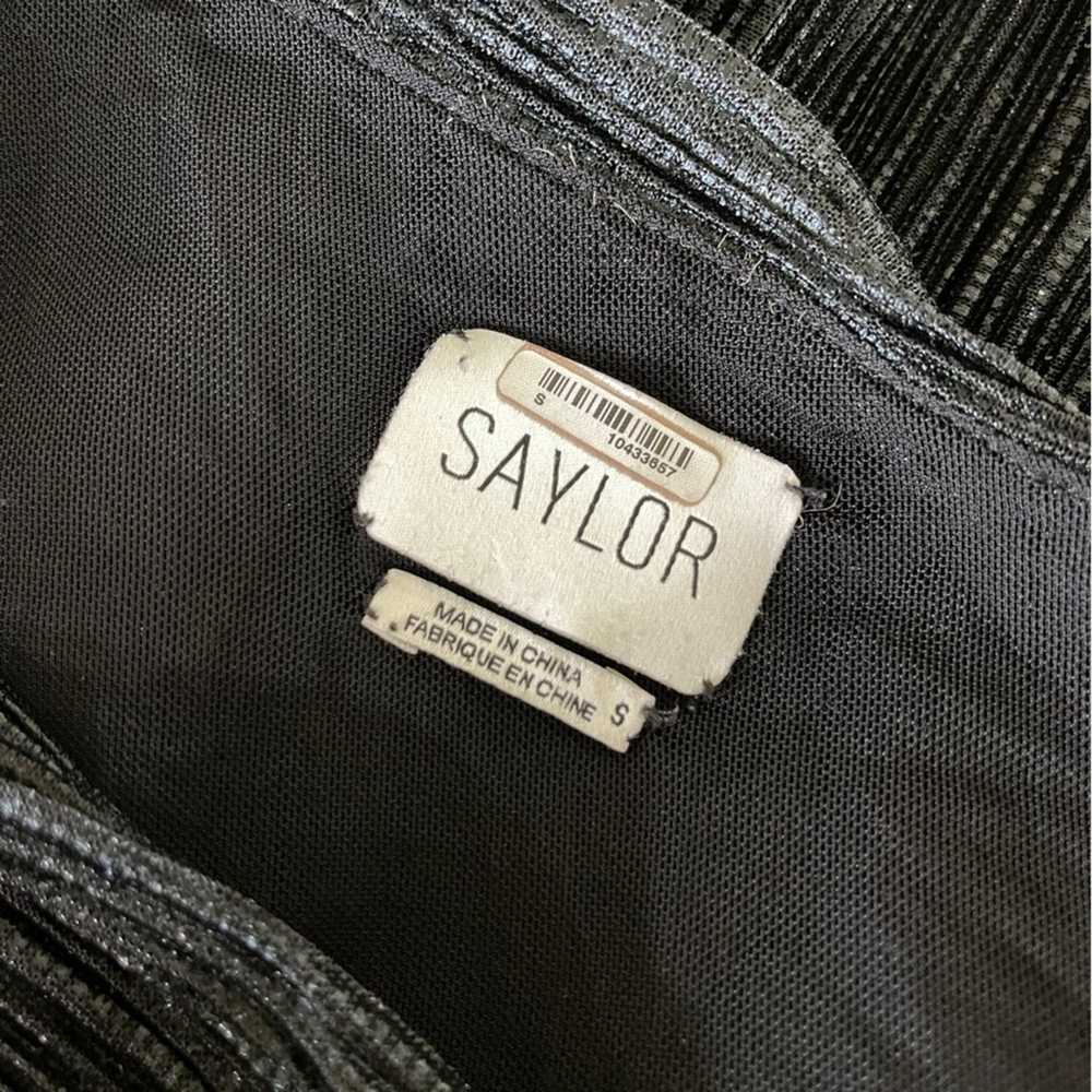 Saylor Alora One Shoulder Dress Black Metallic Si… - image 11