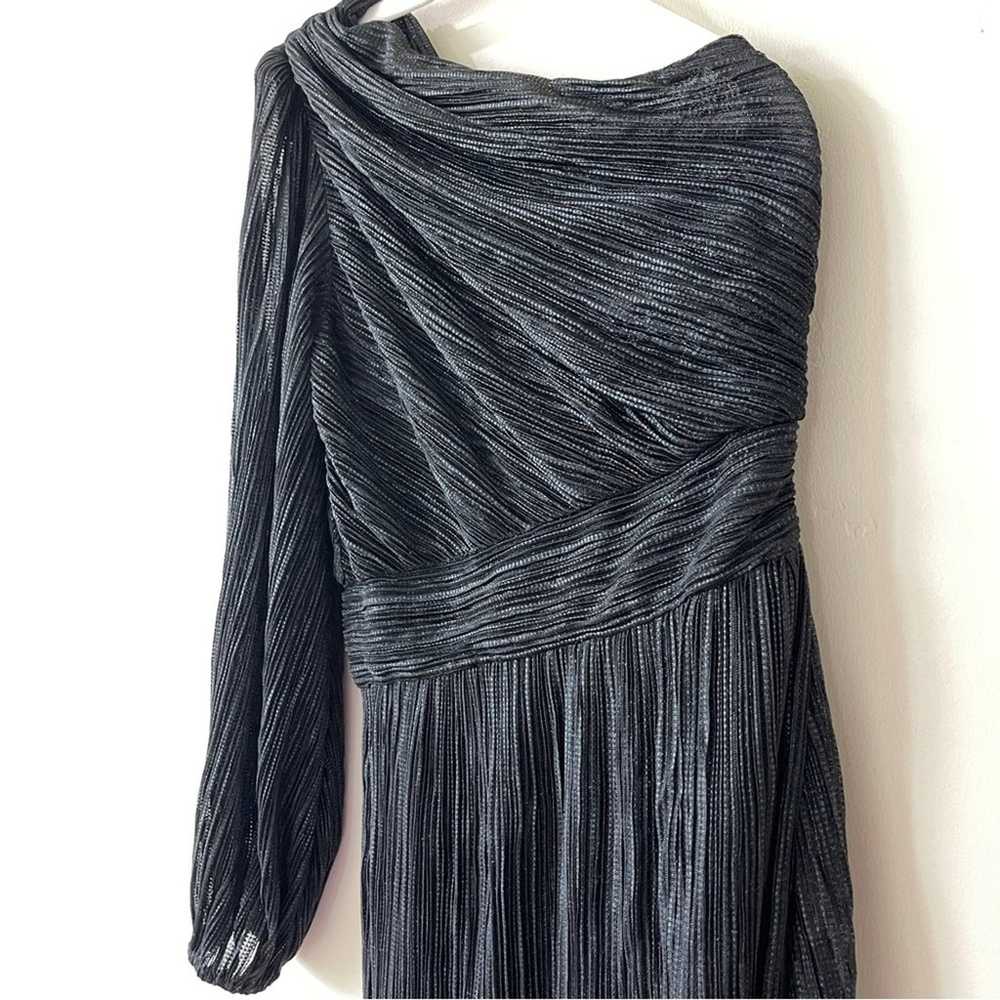 Saylor Alora One Shoulder Dress Black Metallic Si… - image 7