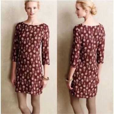 Anthropologie Porridge Dress Size Small Brown Pea… - image 1