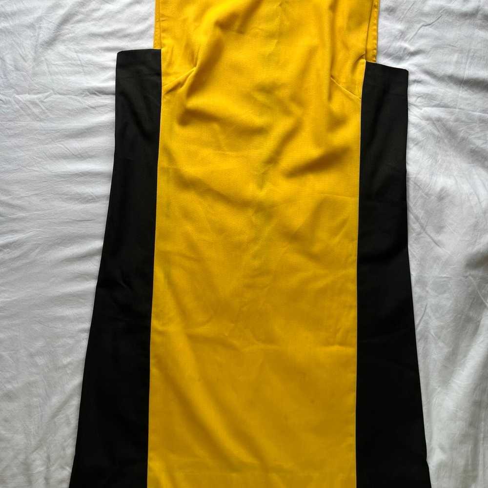 Vintage Mod Color Block yellow Black sheath twigg… - image 1