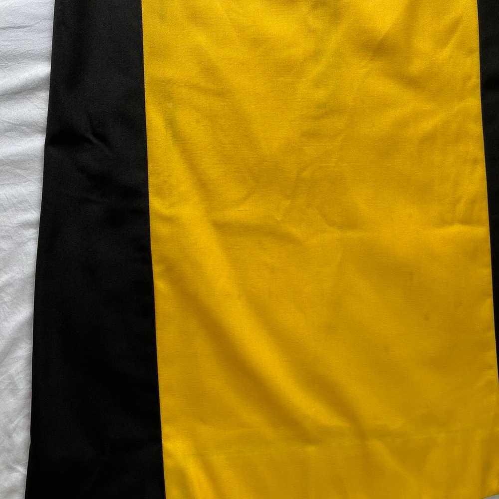Vintage Mod Color Block yellow Black sheath twigg… - image 3