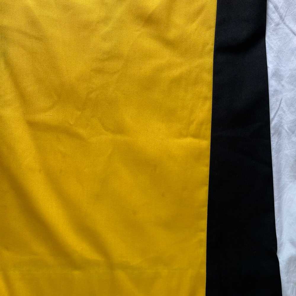 Vintage Mod Color Block yellow Black sheath twigg… - image 5
