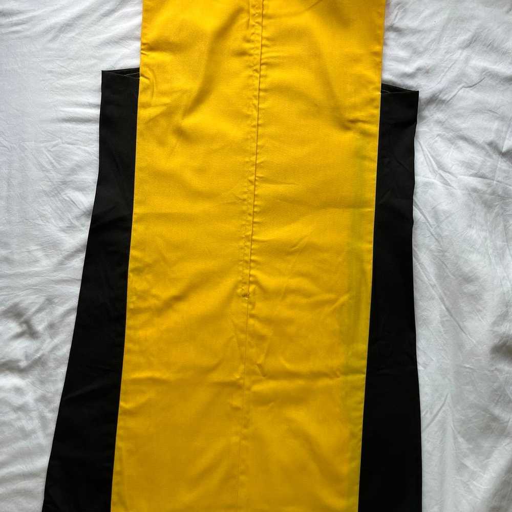 Vintage Mod Color Block yellow Black sheath twigg… - image 6