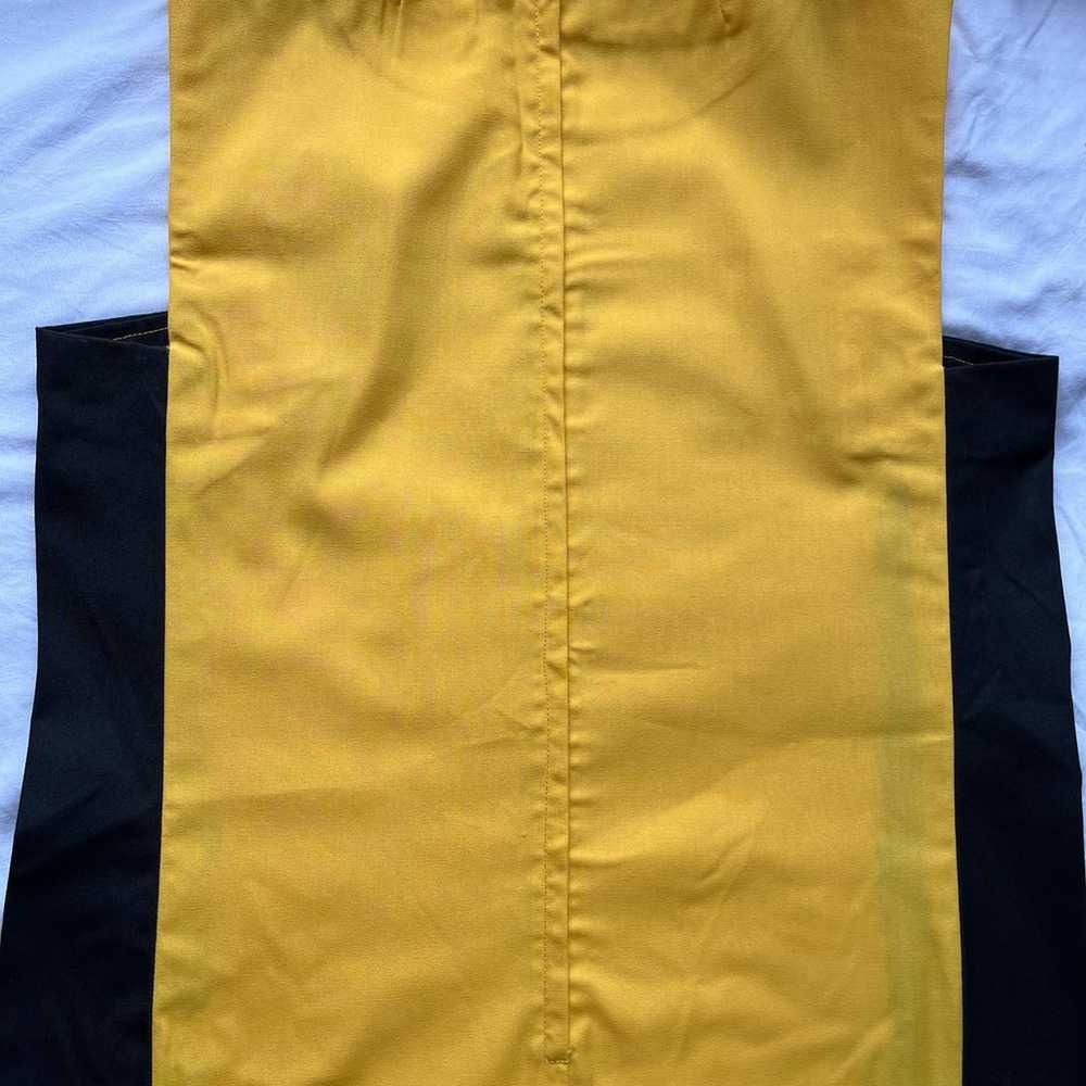 Vintage Mod Color Block yellow Black sheath twigg… - image 7