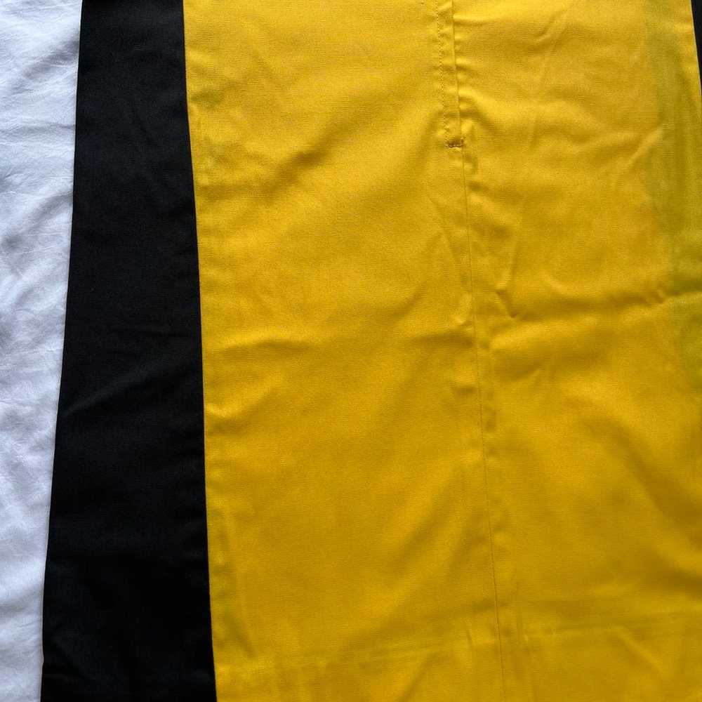 Vintage Mod Color Block yellow Black sheath twigg… - image 8