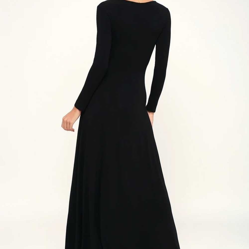 Lulus Swept Away Black Long Sleeve Maxi Dress - image 3