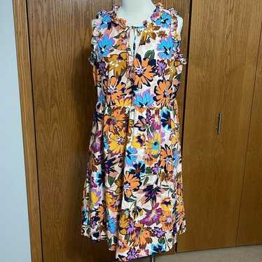 Maggy London Sleeveless Floral Brights Dress Size… - image 1