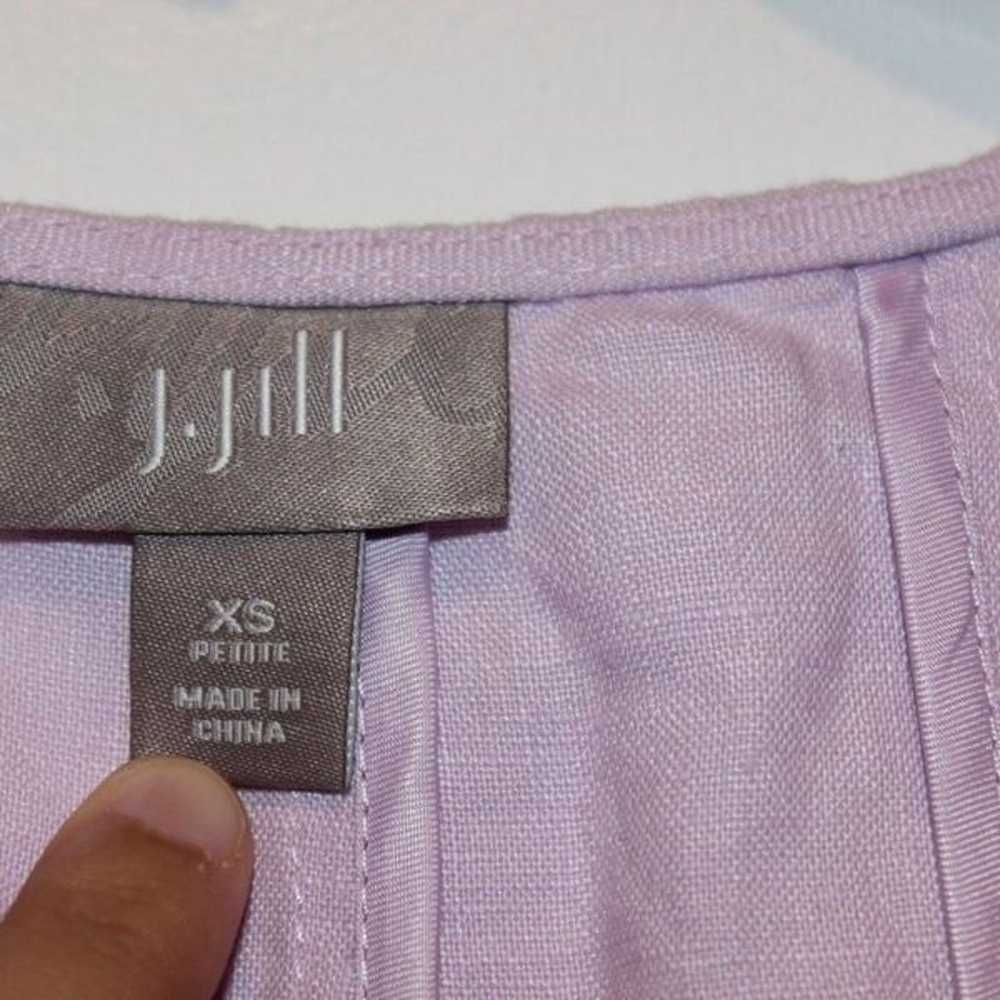 J. Jill Purple Linen Sleeveless Flare Midi Dress … - image 3
