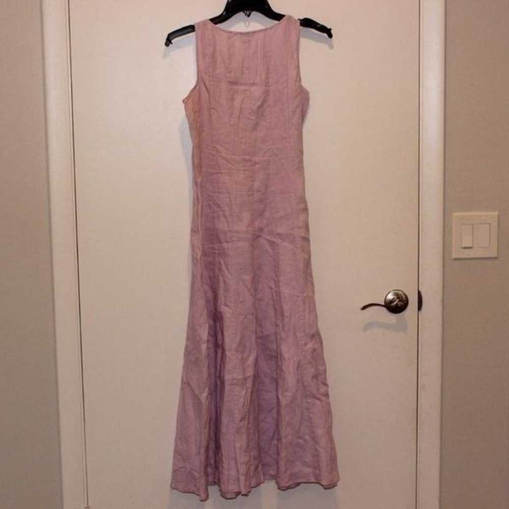 J. Jill Purple Linen Sleeveless Flare Midi Dress … - image 4