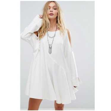 Free People Clear Skies White Woven Tunic Dress S… - image 1