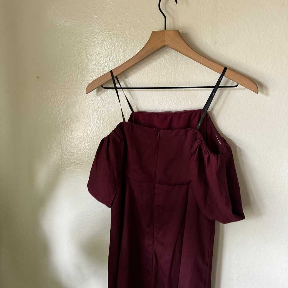 Lulus | J.O.A. Veronique Burgundy Off-the-Shoulde… - image 8