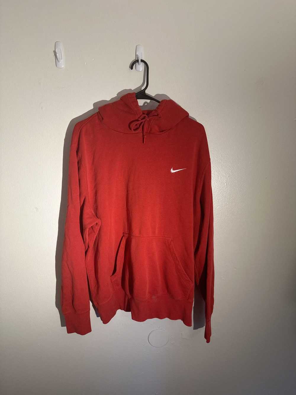 Nike × Vintage Red Nike Hoodie - image 1