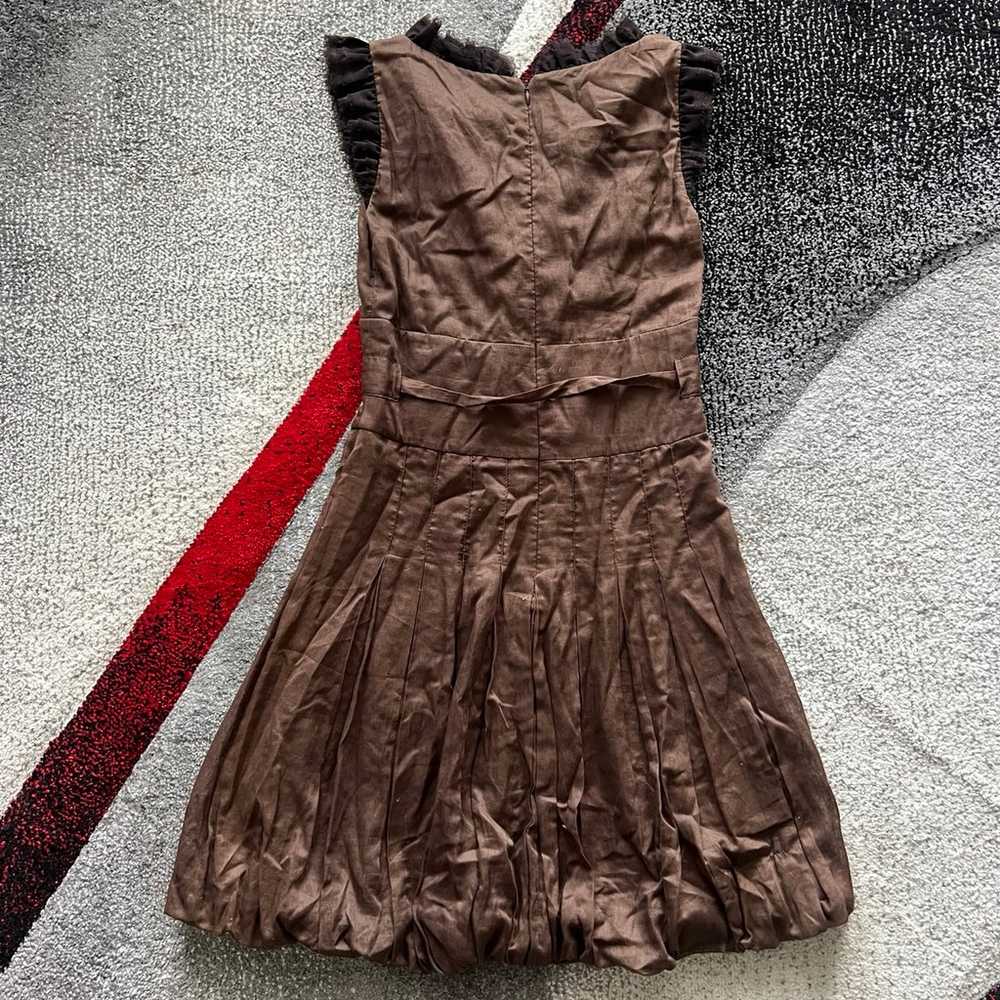 Amelia Toro Brown Ruffled Mini Dress - image 5