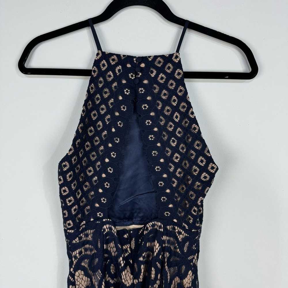 Bardot navy blue lace high neck sleeveless bodyco… - image 4
