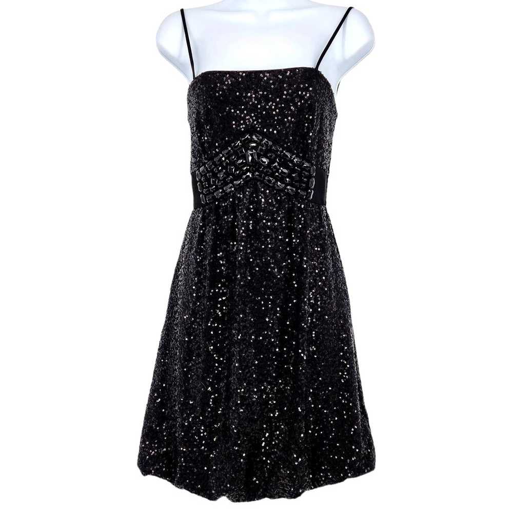 Vintage Cache Sequined Bubble Hem Mini Dress - image 1