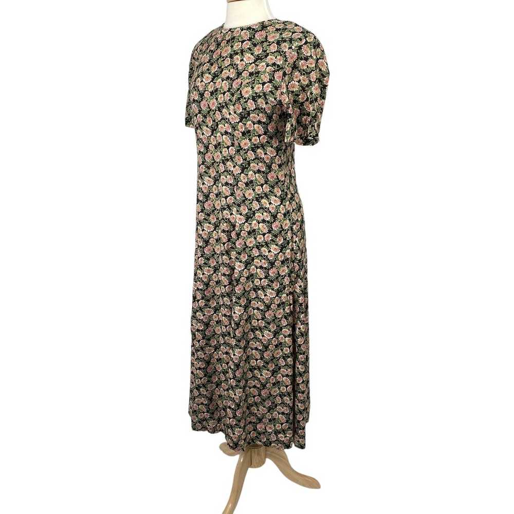 Vintage Cottagecore Peasant Maxi Dress Fit & Flar… - image 5