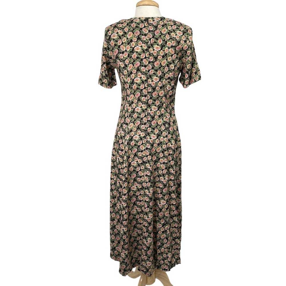 Vintage Cottagecore Peasant Maxi Dress Fit & Flar… - image 7