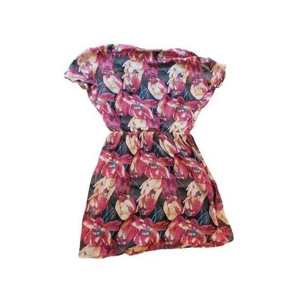 Ralph Lauren Flutter Sleeve Floral Chiffon Dress … - image 2