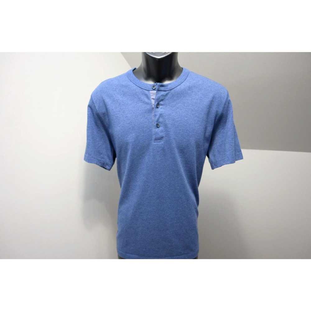 UNTUCKit UntuckIt Henley Tee Shirt Blue Cotton Po… - image 2