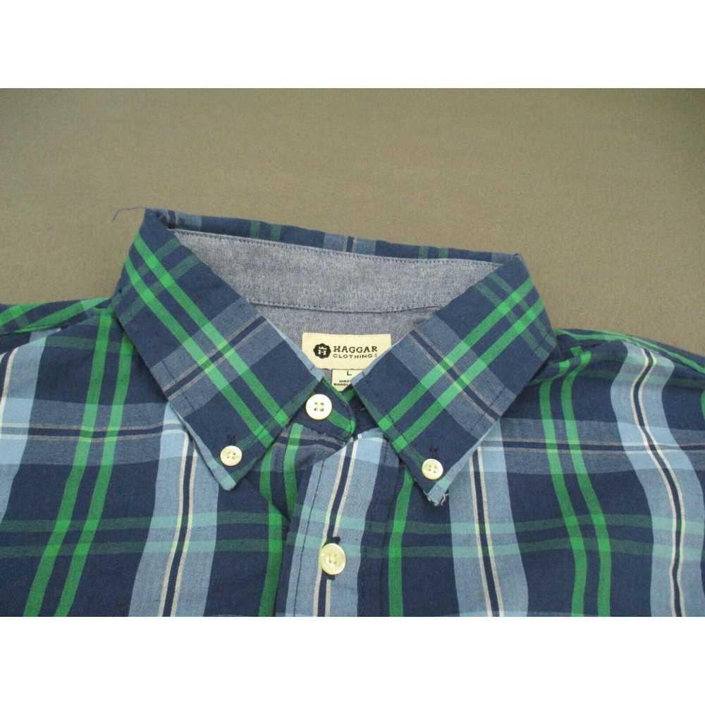 Haggar Haggar Shirt Mens Large Multicolor Plaid L… - image 3