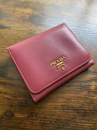 Prada Prada Saffiano metal leather trifold wallet