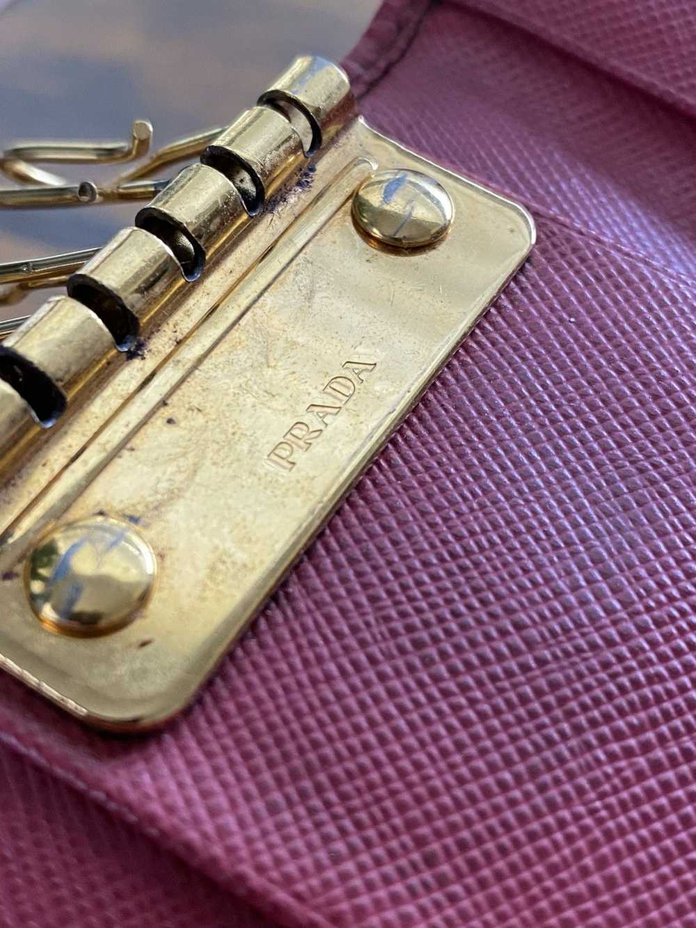 Prada Prada Saffiano metal peonia key holder - image 7