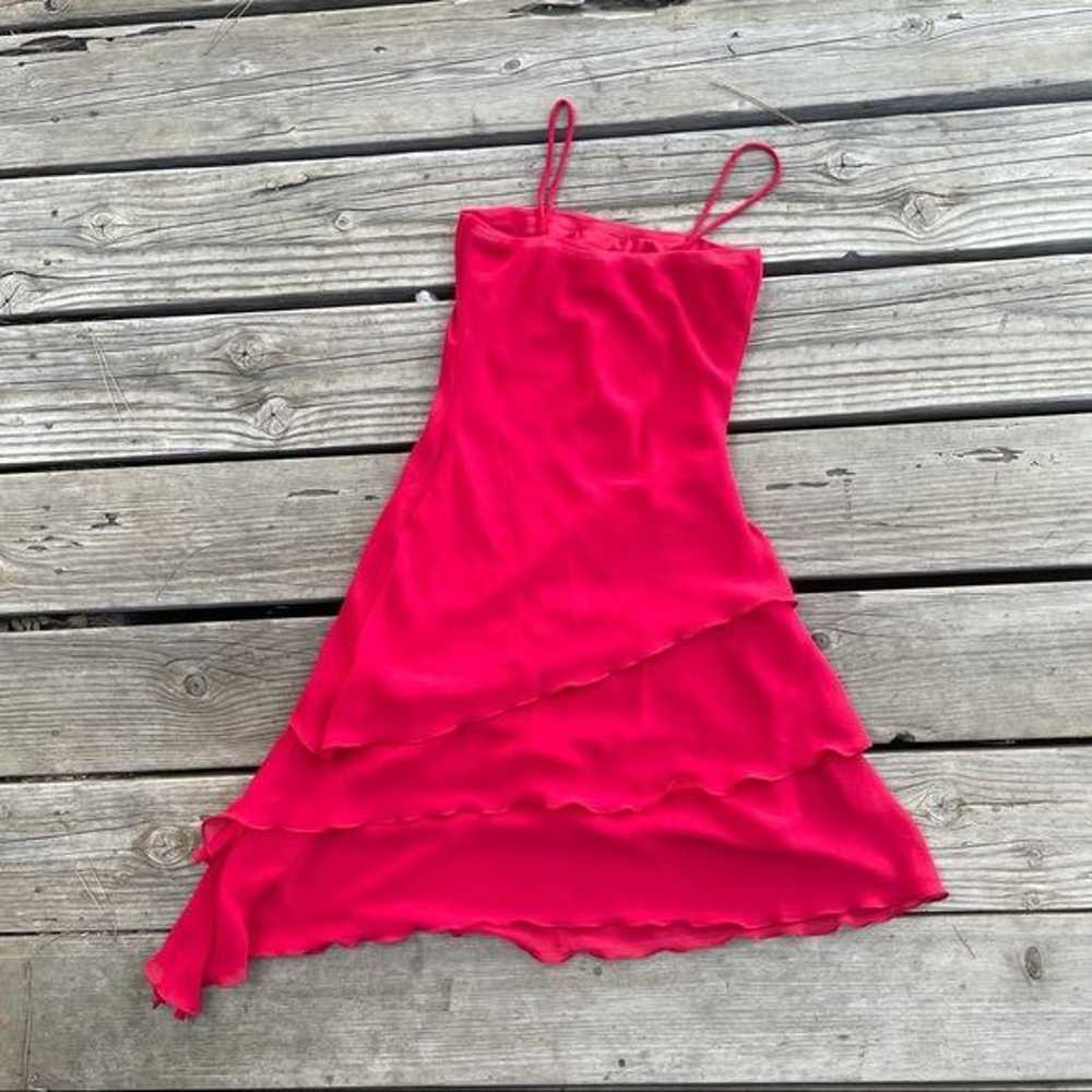 GORGEOUS RED Ruffle Embroidered Summer Dress - image 4