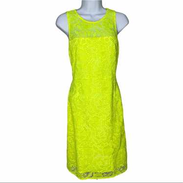J. CREW COLLECTION Neon Yellow Lace Dress