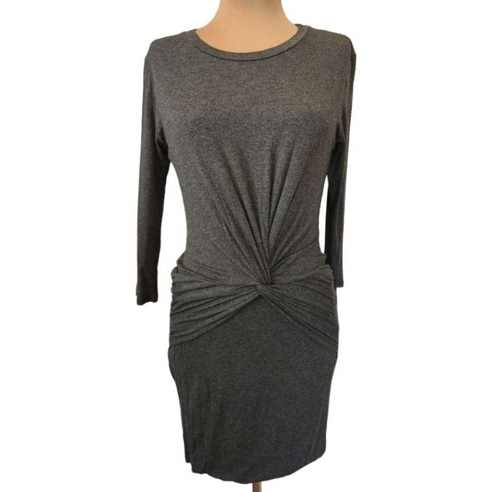 AMOUR VERT grey jersey twist-front dress $130 - image 2