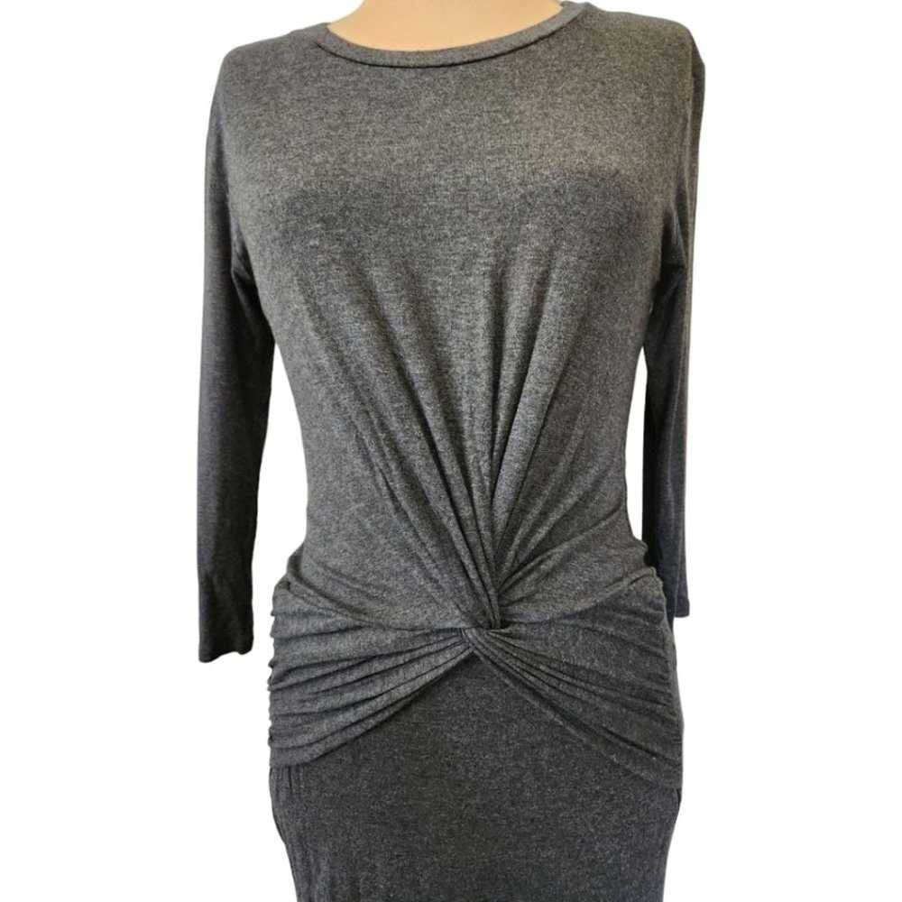 AMOUR VERT grey jersey twist-front dress $130 - image 3