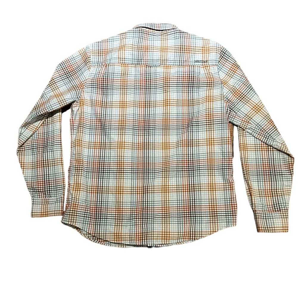 Marmot Marmot Mens Large Rust Plaid Button Down L… - image 2