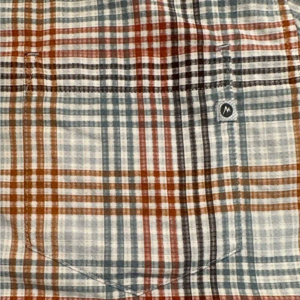 Marmot Marmot Mens Large Rust Plaid Button Down L… - image 4