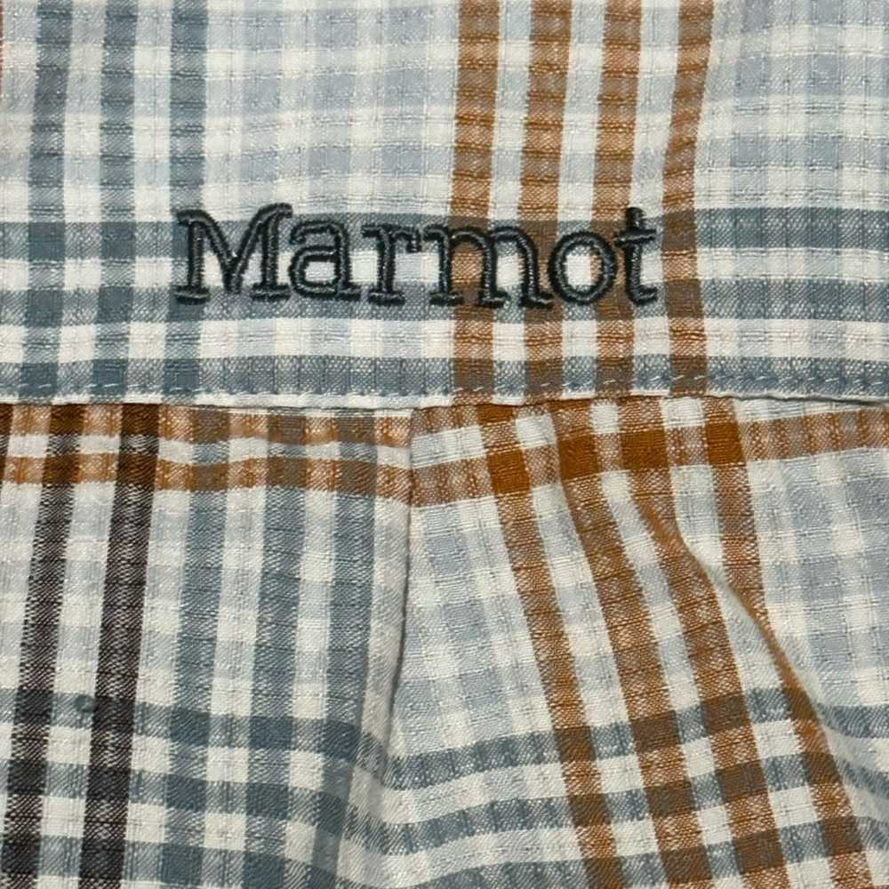 Marmot Marmot Mens Large Rust Plaid Button Down L… - image 5